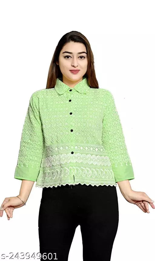 Embroidered Elegance: Women's Full Sleeve Shirt with Traditional Embroidery