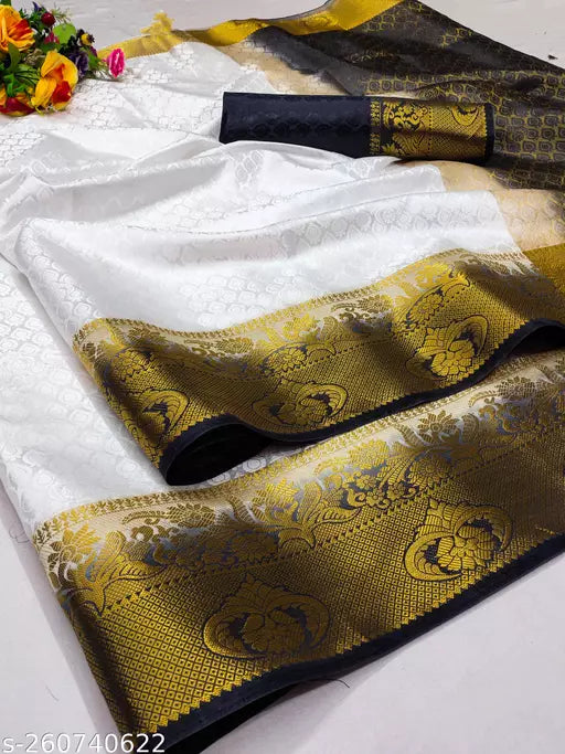 Morpich Fashion Embozz Kanjivaram  Silk Saree