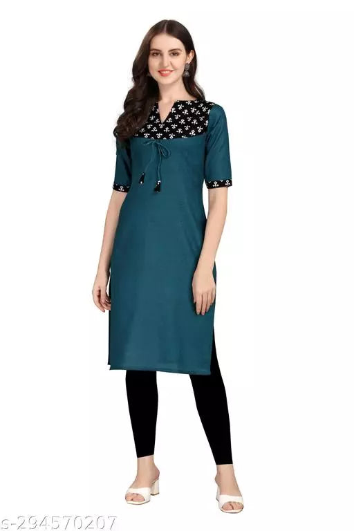 QVAZOR Stylish Fancy Trendy Kurti For Women For Party Wedding Festival Functions