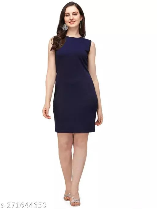 Bodycon N.Blue Dresses For Woman