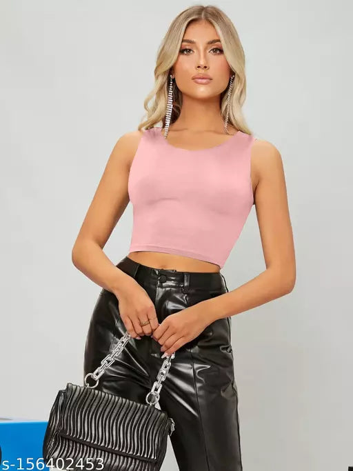 Womens Peach Crop Top