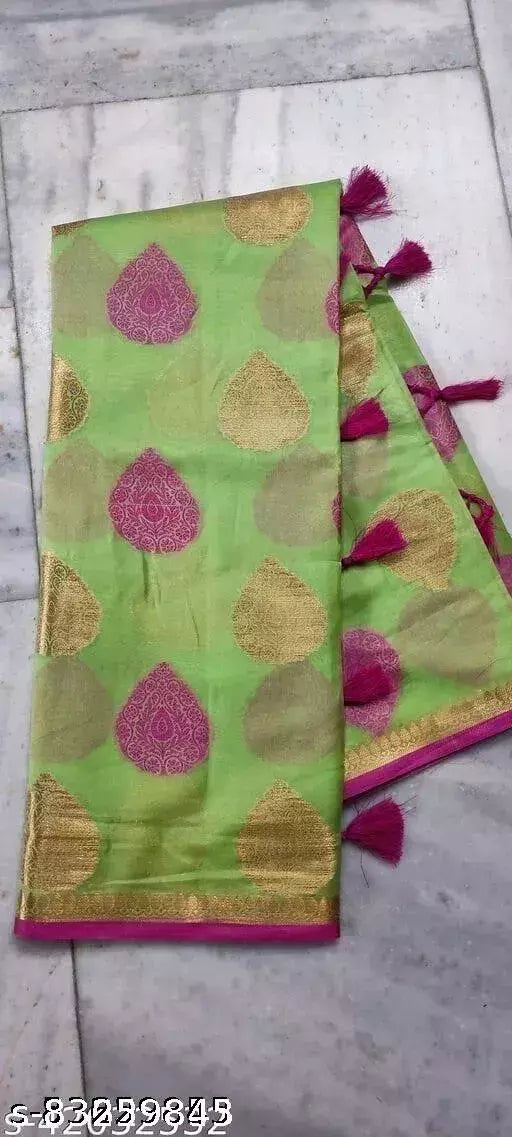 Chanderi Cotton Jacquard Banarasi Saree