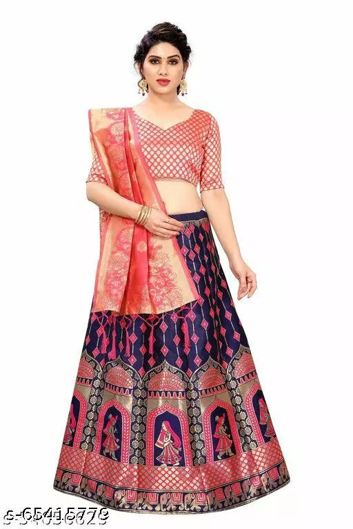 Chitra Rekha Fashionable Women Art Silk Lehenga