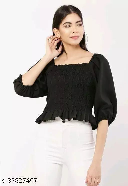 BPT Designer Poly Crepe Trendy Top