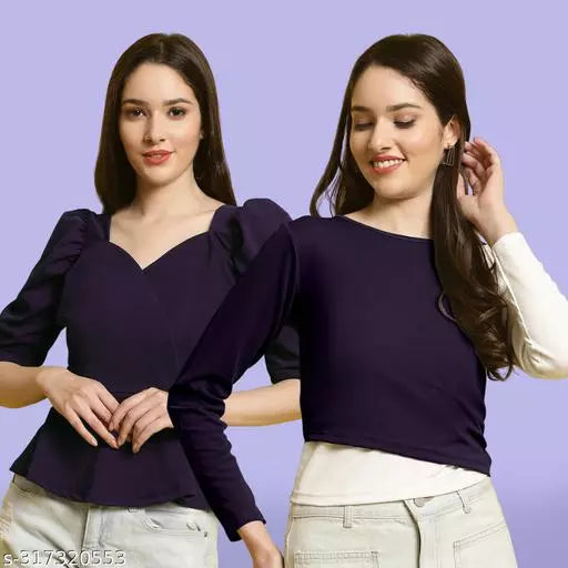 Casual Classic Fashion Forward Women's Top - Pack of 2