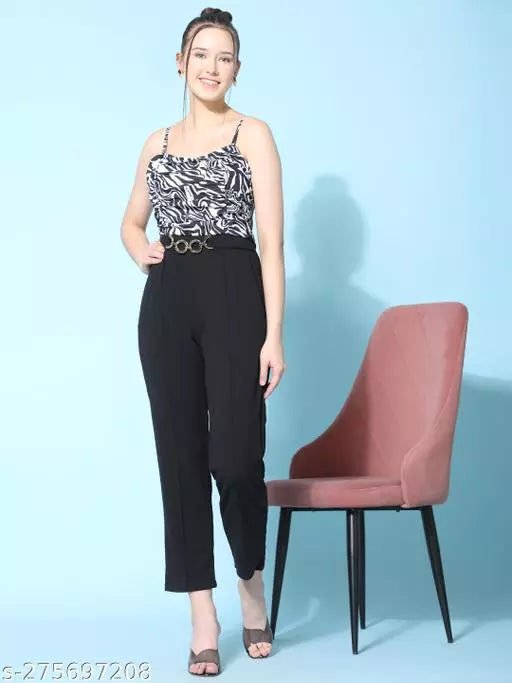 Trending Off Solder Animal Printed Long Jumpsuit For Women