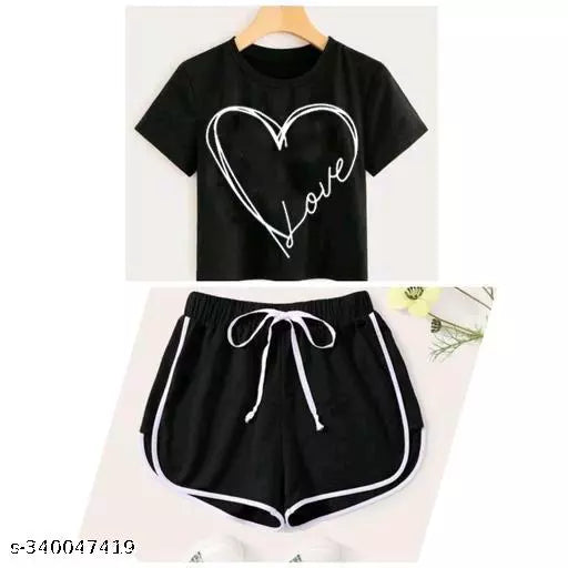 Summer special premium quality cotton Crop Tops & Shorts combo