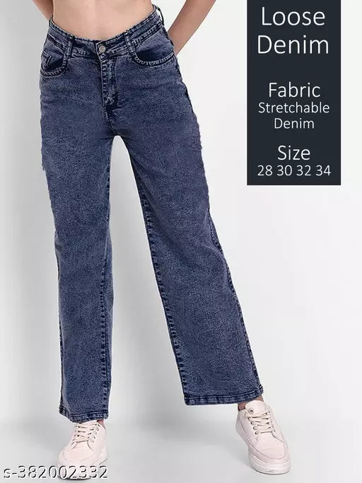 JKP COLLECTION Women & Girl Casual Jeans  Solid Pattern  Denim Fabric In Color Dark Blue