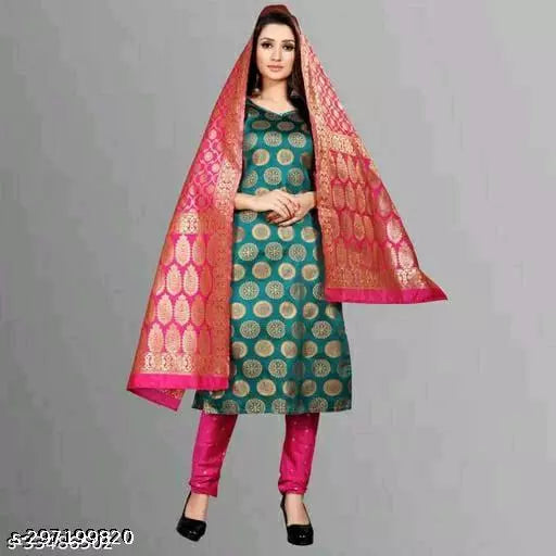 SUIT+RANI SARKARI-RANI BUTTI-RAMA GOLA TOP