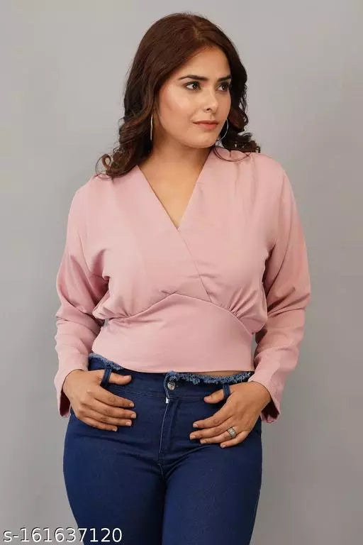 Full Sleeves Crop Top For Women
