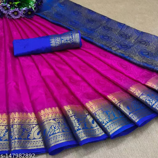 MORPINCH FASHION EMBOSS  SILK SAREE