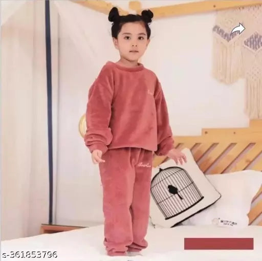Girls & boys winter wear dress red
