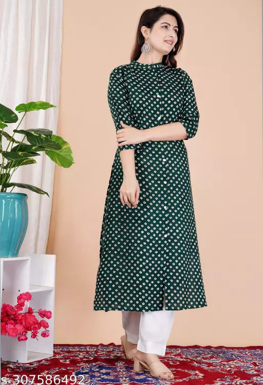Stylish Womens kurtis Maroon Color Ethnic Motif Printed Straight Kurti