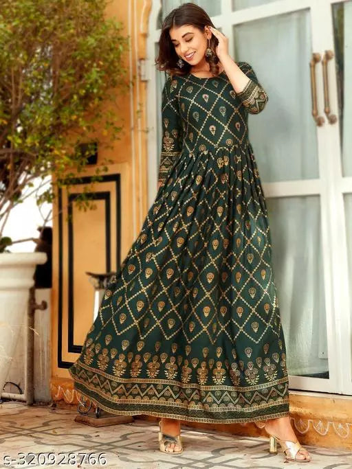 Mialo fashion long anarkali kurta for women.