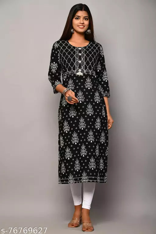 Swasti Plus Size  Women Printed Pure Cotton Straight Kurta