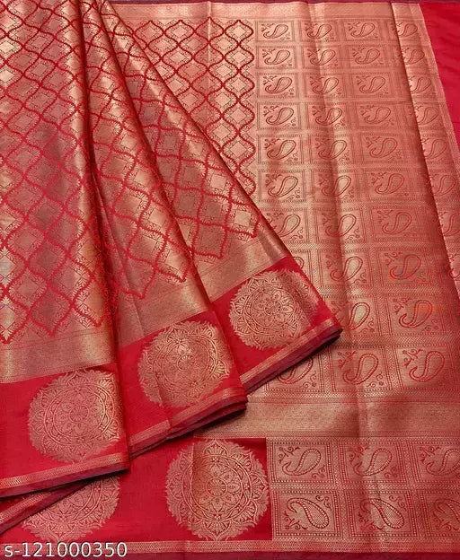 Copper Zari Soft Silk Saree