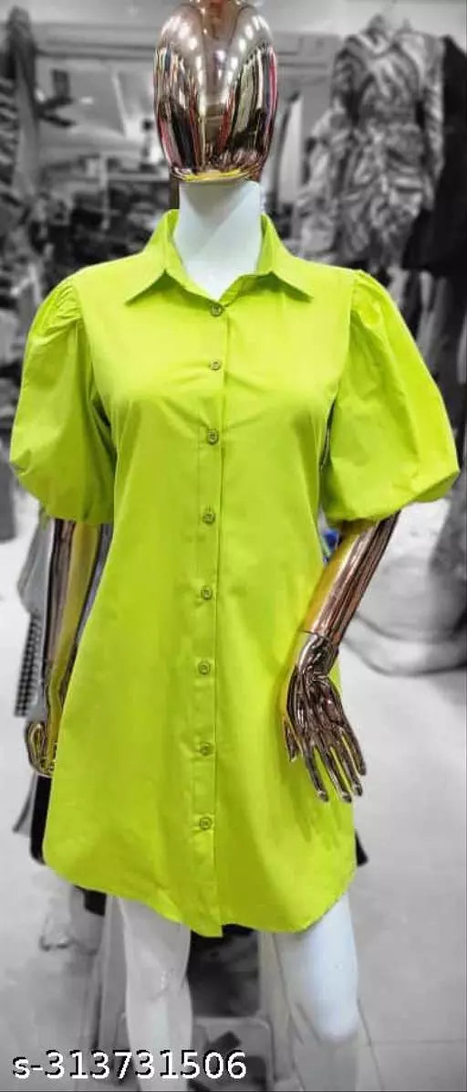 Modern Feminine Puff Sleeve Dress | Stylish and Comfortable