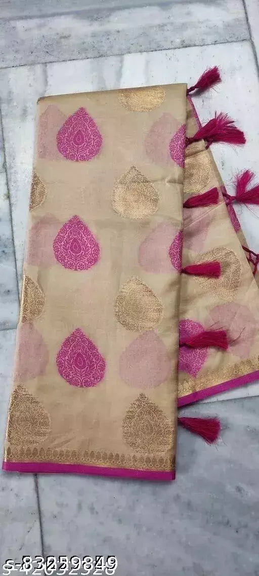 Chanderi Cotton Jacquard Banarasi Saree