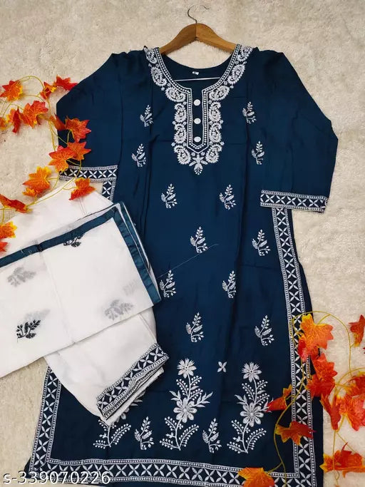BEST EMBROIDERY KURTA PANT WITH DUPATTA