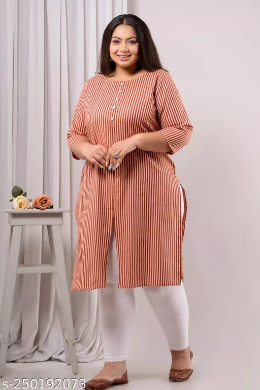 Neerupam Collection Women Pure Cotton Straight Kurti 