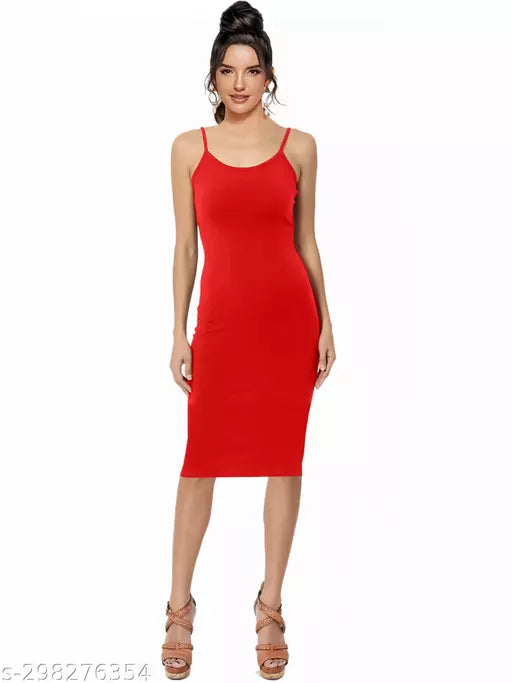 Bodycon Red Dress For Woman
