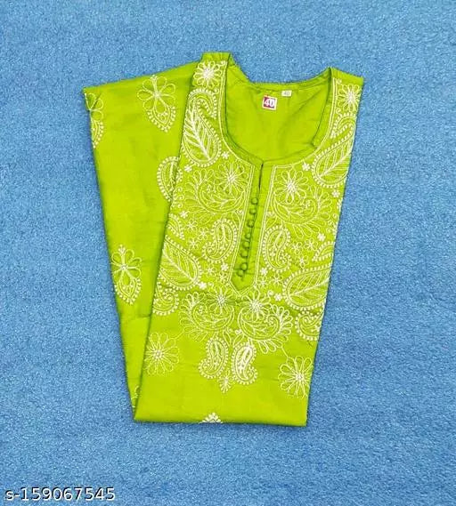 Magic Cotton Chikankari Design Kurti.