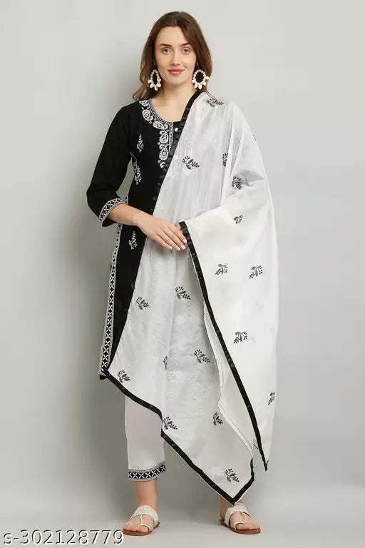 KURTI PANT AND DUPATTA SET
