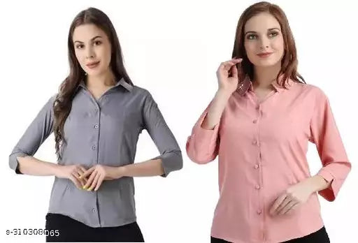 Trending Stylish Women Shirt(Pack Of 2)
