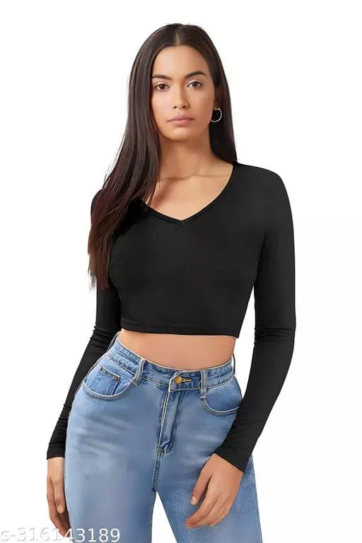 Black CropTop For Woman