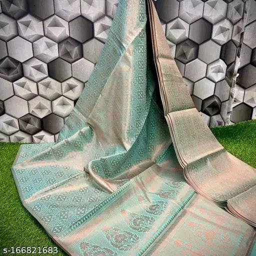 Banarasi Pink Zari Brocade Saree