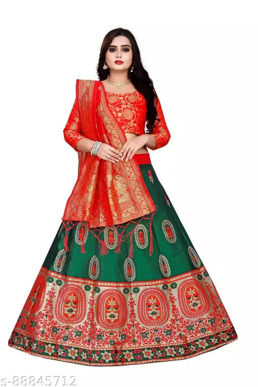 LEHENGA CHOLI WITH BLOUSE (UN-STITCHED) BY VAIDIK ETHNIC
