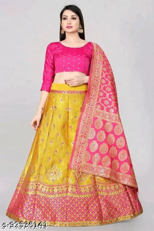 BANARASI LEHENGA CHOLI WITH BLOUSE (UN-STITCHED) BY VAIDIK ETHNIC