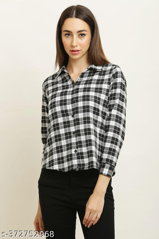 Woolen shirt for women black