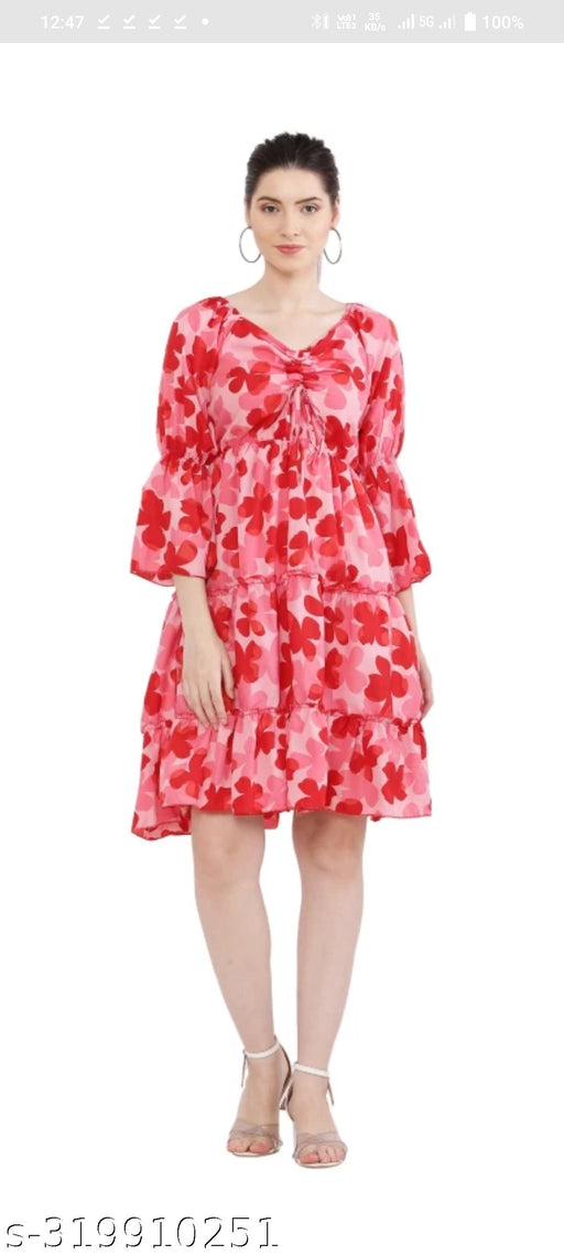 Polka dots dress red