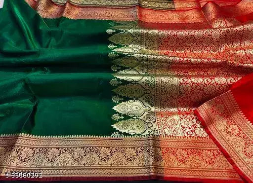 Handloom Banarasi Satin Katan Silk Saree