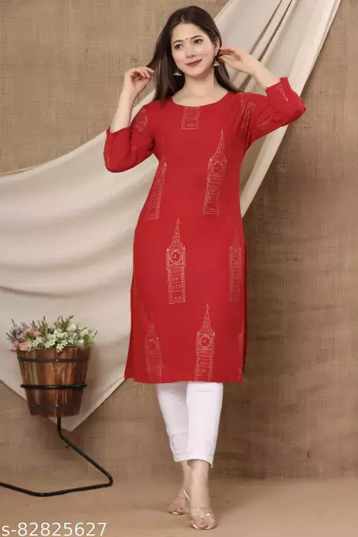 Mialo watch print cotton kurta.