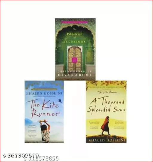 The Kite Runner + The Thousand Splendid Sun + The Palace of Illusions (3 Books Combo)