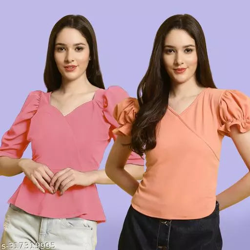 Casual Classic Fashion Forward Women's Top - Pack of 2