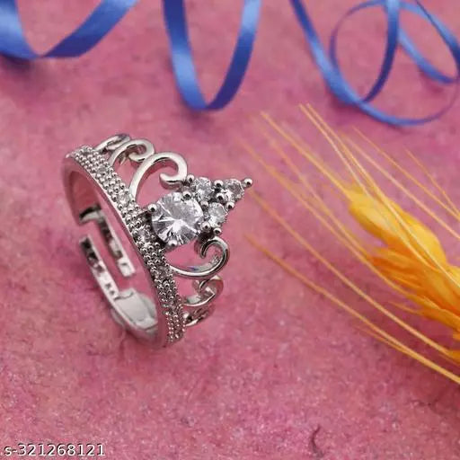 Enchanted Garden: Floral Gemstone Women's Ring for Grils