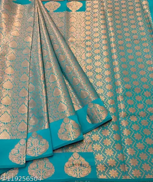 Copper Zari Soft Silk Saree