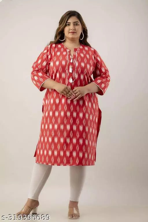 Stylish and Comfortable Plus-Size Cotton Kurti for Women