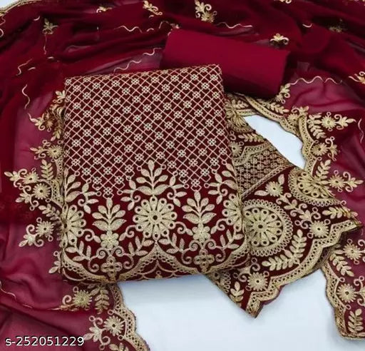 Unstitched Patiala Georgette Suits with Heavy Embroidery Work