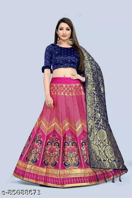 LEHENGA CHOLI WITH BLOUSE (UN-STITCHED) BY VAIDIK ETHNIC