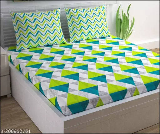 Jaipuri Pure Cotton Double Queen Bedsheet With 2 Pillow Covers