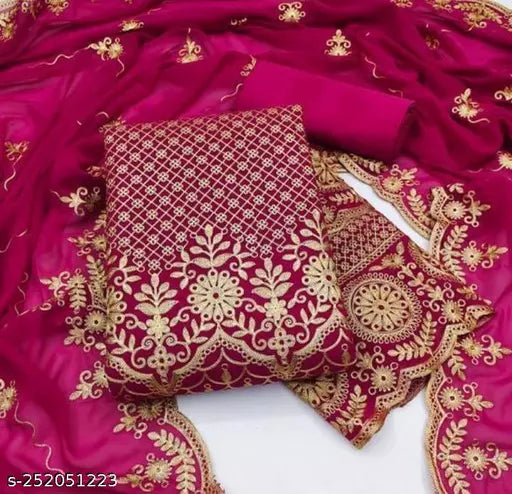 Unstitched Patiala Georgette Suits with Heavy Embroidery Work