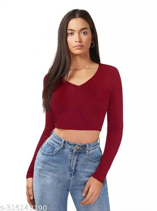Maroon CropTop For Woman