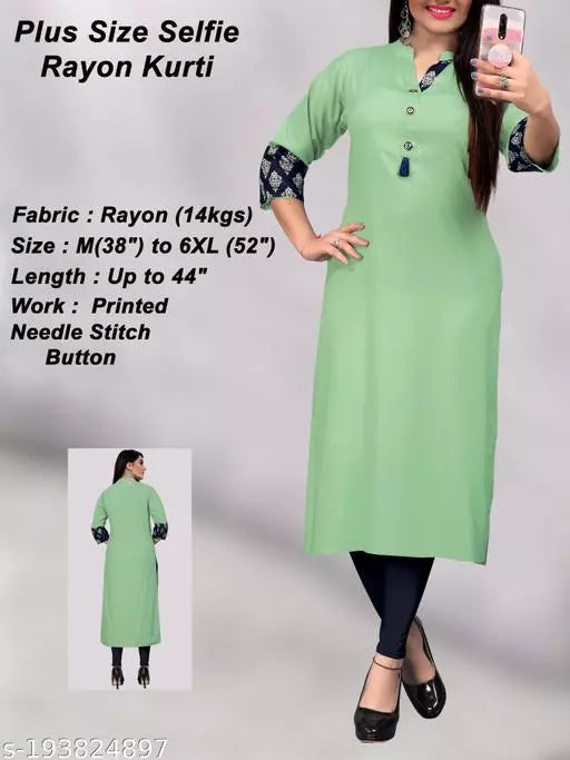 Rangrasiya Tex New Rayon Plus Size Kurtis
