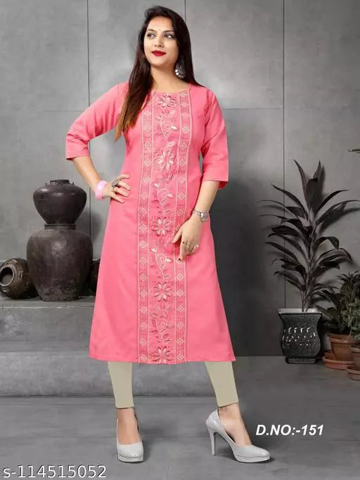 Cotton Embroidered Plus size Kurtis