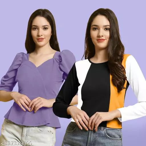 Casual Classic Fashion Forward Women's Top - Pack of 2