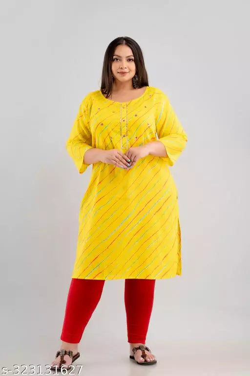 Stylish and Comfortable Plus-Size Cotton Kurti for Women